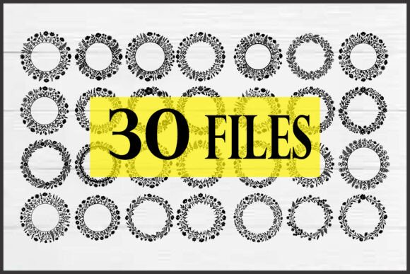30 Elegant Floral Wreath SVG Bundle