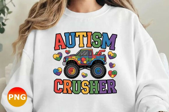Autism Crusher Monster Truck Puzzle Heart