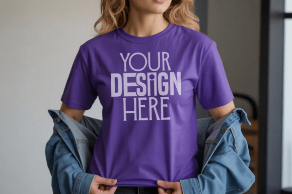 Bella Canvas 3001 Team Purple T-Shirt Mo: A Strategic Tool for Professional Design Presentation