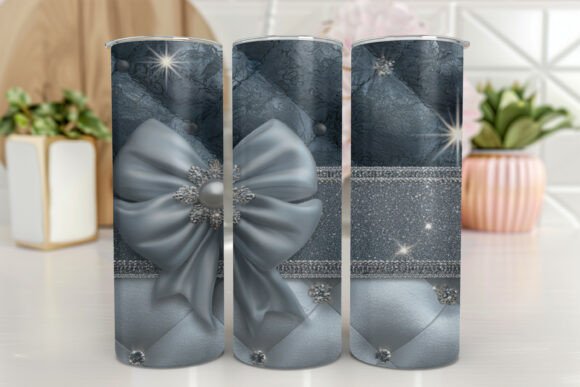 Bow and Diamonds Elegant Tumbler Wrap: A Versatile Design for Personalized Drinkware