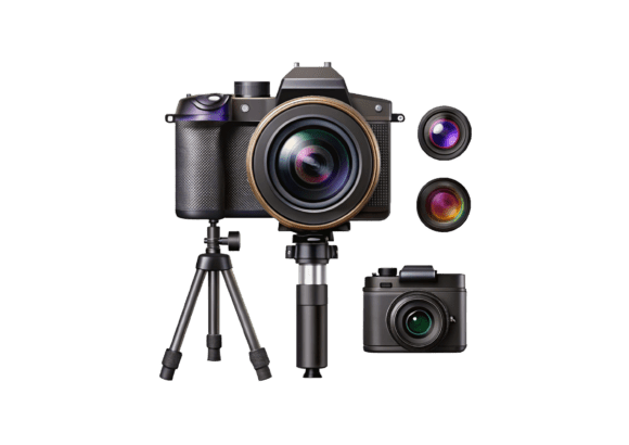 Camera with a Lens and a Screen PNG File: A Versatile Tool for Designers and Creators