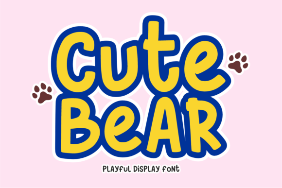 Cute Bear Display Font: A Playful Choice for Kids-Focused Design