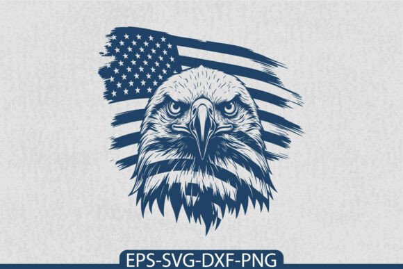 Distressed Patriotic Eagle SVG Design