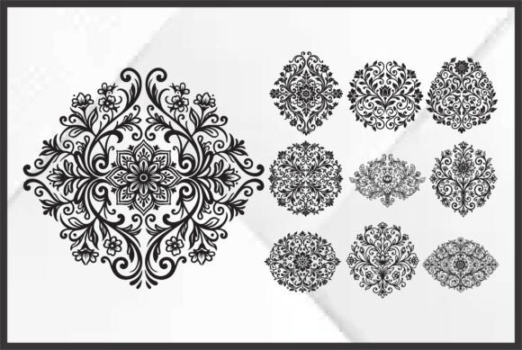 Elegant Damask Floral Ornament SVG: A Timeless Design for Creative Projects