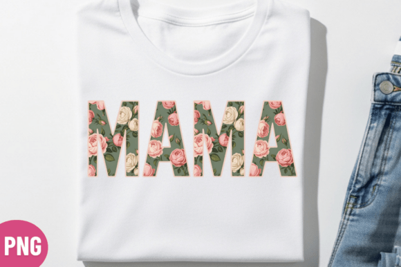 Floral MAMA T-shirt Png Design: A Creative Tool for Every Project