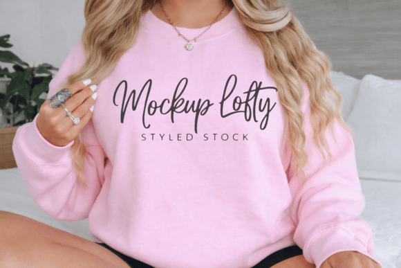 Gildan 18000 Light Pink Sweatshirt Mock