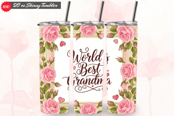 Grandma Quote 20oz Skinny Tumbler Wraps