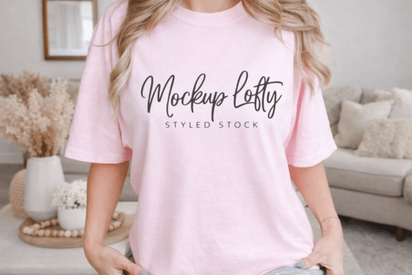 Light Pink Bella Canvas 3001 Mockup