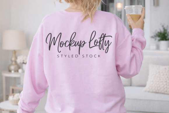 Light Pink Gildan 18000 Sweatshirt Mock