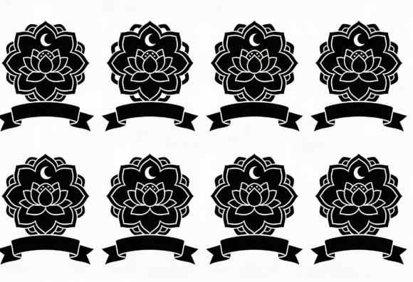 Lotus Moon Mandala SVG Cut File Bundle – Bring Your Creative Ideas to Life