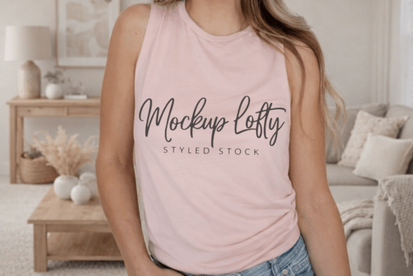 Mastering Design Presentations with Peach Bella Canvas 8803 Tank Top Mockups