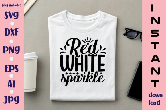 Red White Sparkle SVG Design: A Versatile Digital Asset for Creative Projects