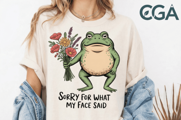 Sorry for My Face Frog PNG: A Unique Blend of Humor and Artistry