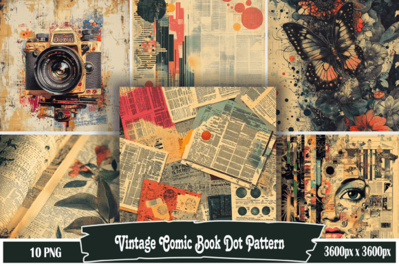 Vintage Comic Book Dot Pattern