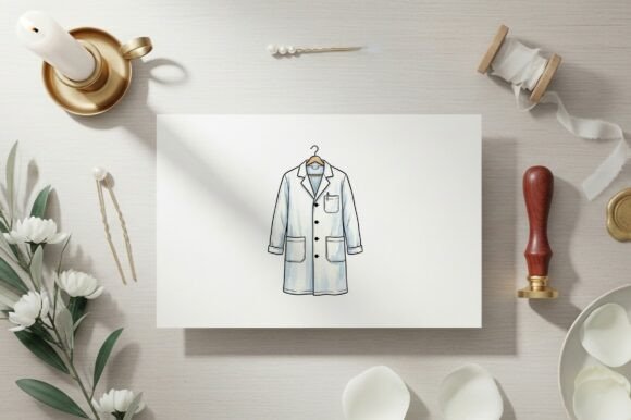 White Lab Coat Hanging Hook
